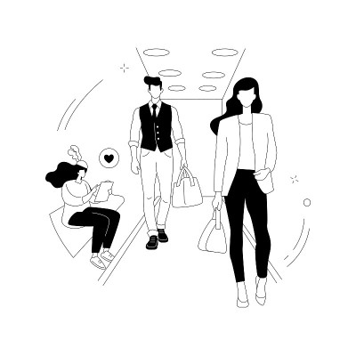 时装周抽象概念矢量插图。