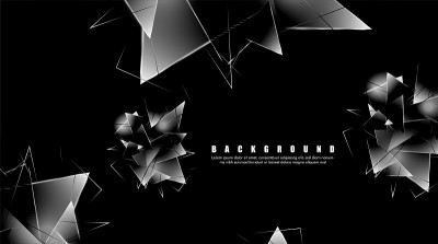 abstract background with glowing triangles that ov
