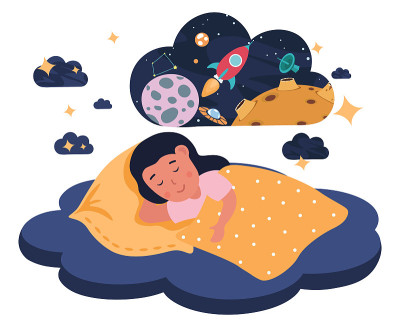 甜美的小女孩睡眠概念
