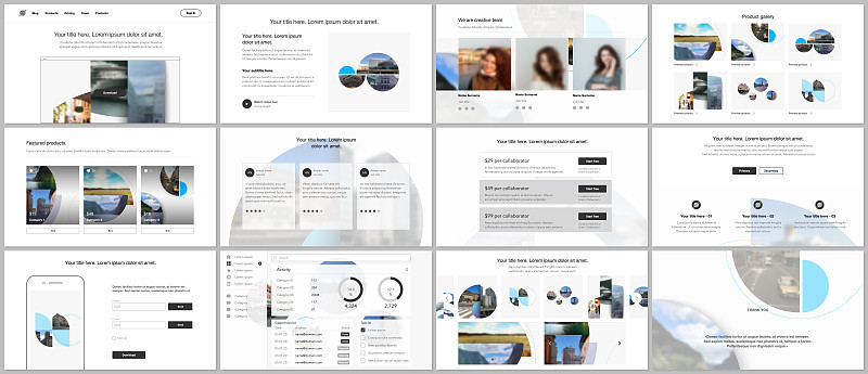 Presentation design vector templates, multipurpose