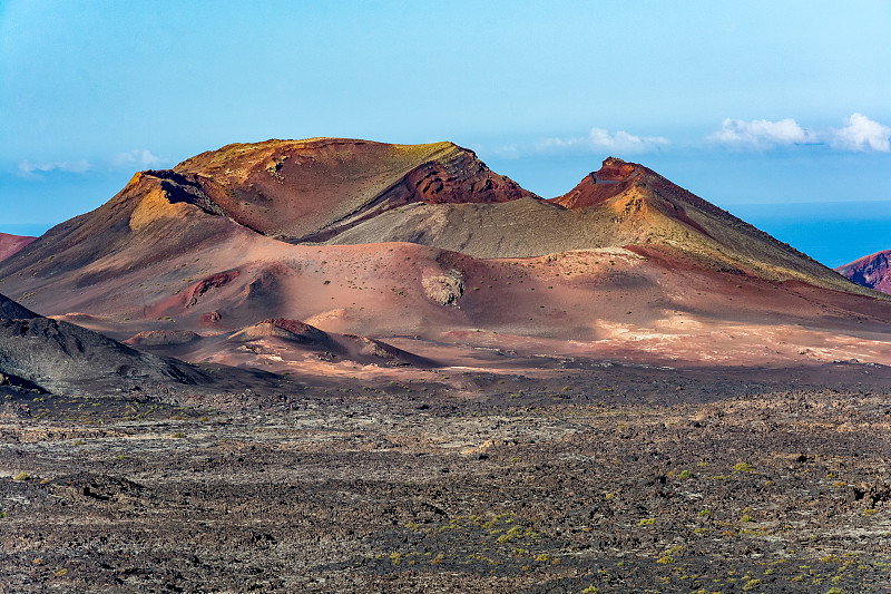 令人惊叹的火山景观兰萨罗特岛，提曼法亚国家公园，西班牙