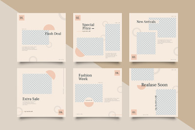 Modern promotion social media post template.