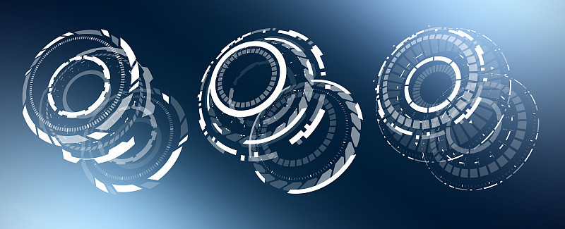 Futuristic Circle HUD Elements