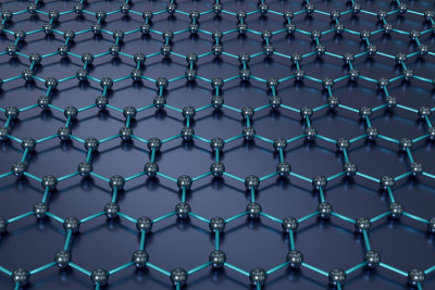 石墨烯分子网格- 3d渲染