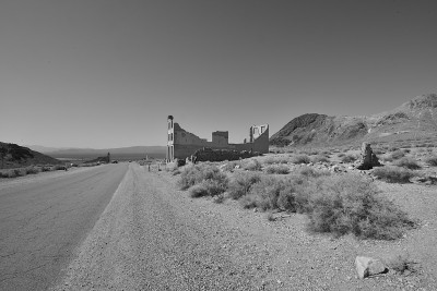 Rhyolite Ghost Town in Monochrome