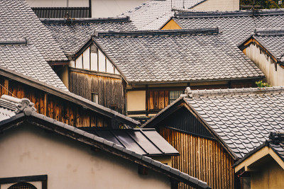 日本东山地区的京都传统房屋