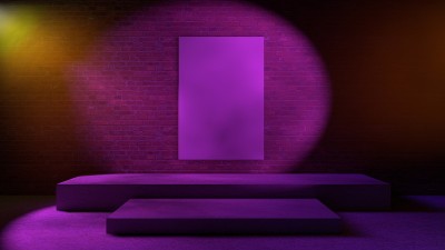 来自聚光灯光束的3d背景。