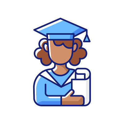 女学生RGB颜色图标