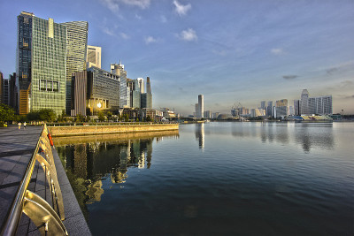 新加坡滨海湾城市景观