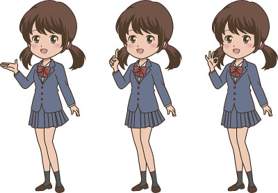 女孩的姿势