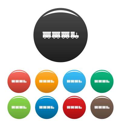 儿童训练图标设置颜色向量