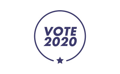 Vote 2020 badge.