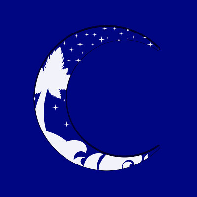 月球。矢量插图。