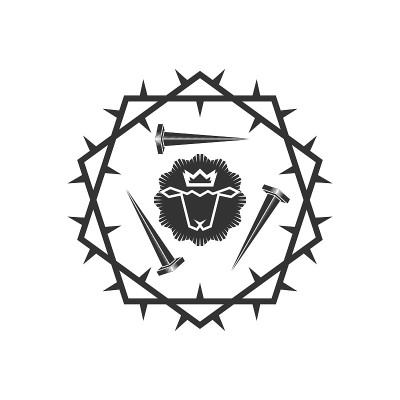 基督教的插图。教堂。上帝的羔羊戴着王冠，戴着荆棘王冠。