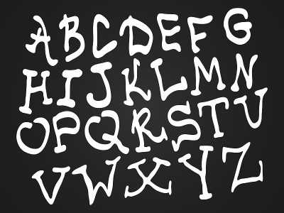 矢量字体。手写书法。