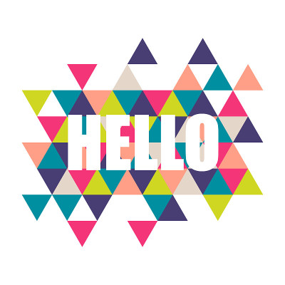 Inspiring quote with the word hello on an abstract