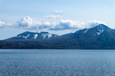 北海道四津湖的风景。