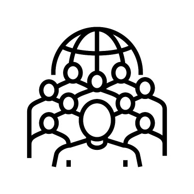社会人线图标矢量插图