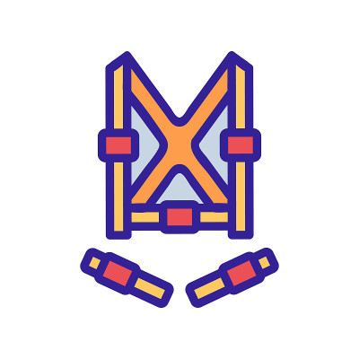 防护设备图标矢量插图