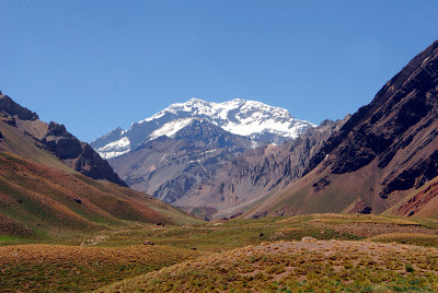 阿空加瓜山和阿根廷的自然景观