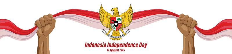 Hand Holding Indonesia Flag Pennant Banners for co