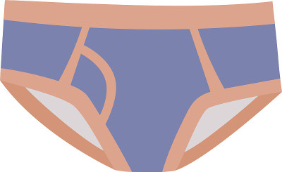 男士内裤矢量插图