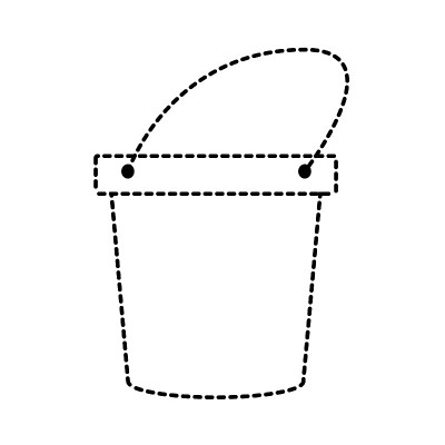 桶贴纸矢量插图
