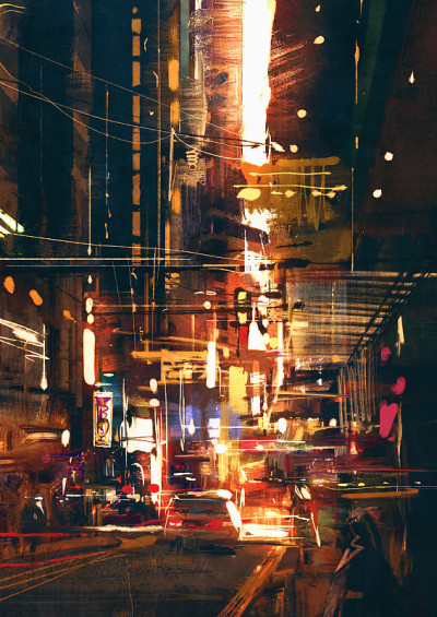 早晨的城市街道