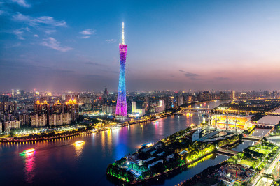中国广州城市天际线