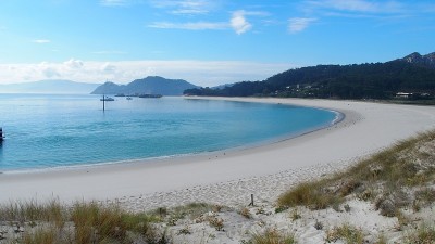罗达斯海滩，塞斯岛。加利西亚