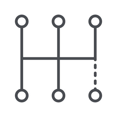 矢量线图标的齿轮箱前视图孤立