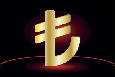 土耳其里拉,矢量插图,
