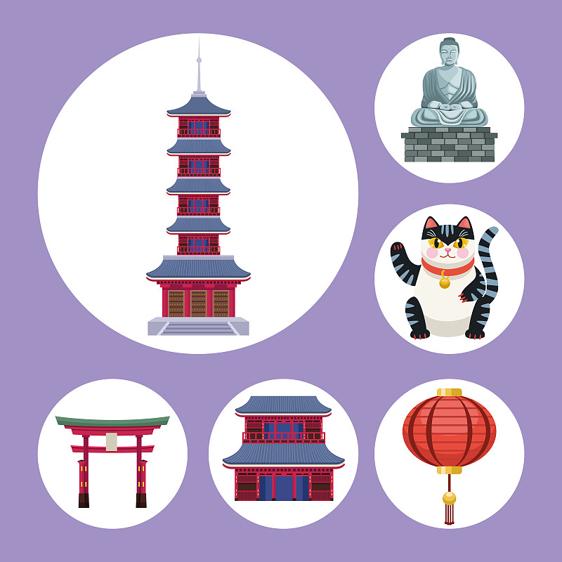日本六个图标