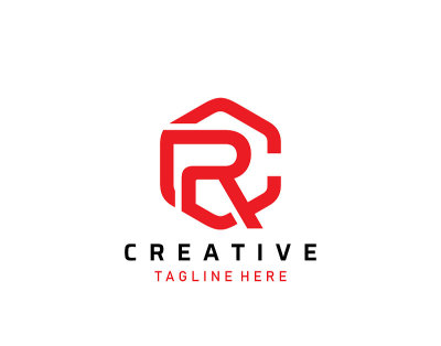 摘要R, C, RC字母图标标识设计