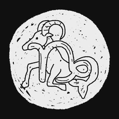 摩羯座星座涂鸦