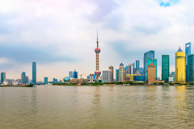 上海的城市建筑景观和城市天际线