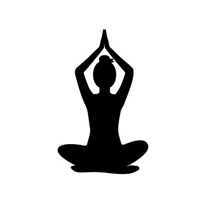 那个女人坐在莲花座上，双手举过头顶
