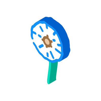 蒲公英花等距图标矢量插图