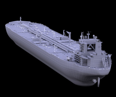 油轮方案。3 d渲染。