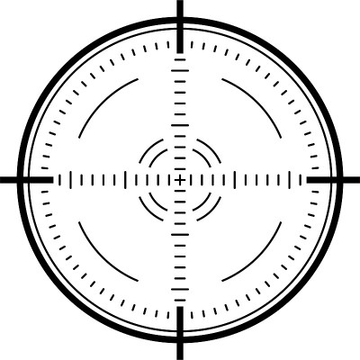目标范围矢量插图材料