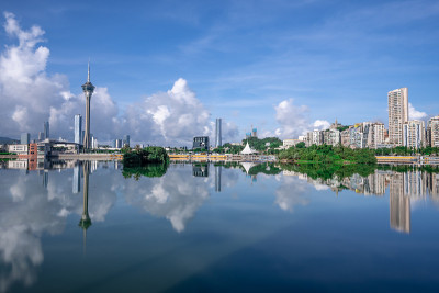 天镜，南湾湖，澳门塔