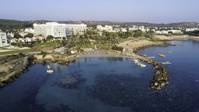 Aerial Green bay, Protaras，塞浦路斯