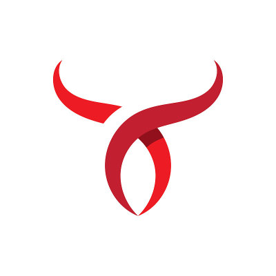 金牛座标志模板，红牛金牛座标志模板矢量图标插图