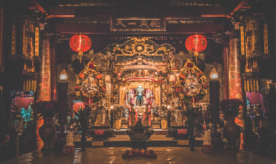 泰国曼谷唐人街设计周的夜晚