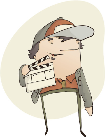 电影导演与拍板