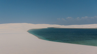 在Lençóis Maranhenses国家公园的海湾