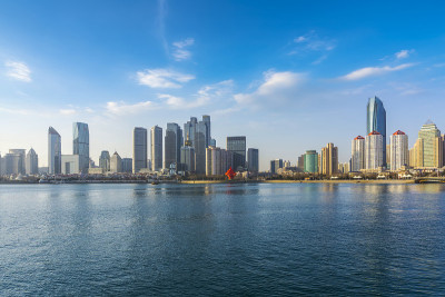 青岛城市建筑景观与天际线