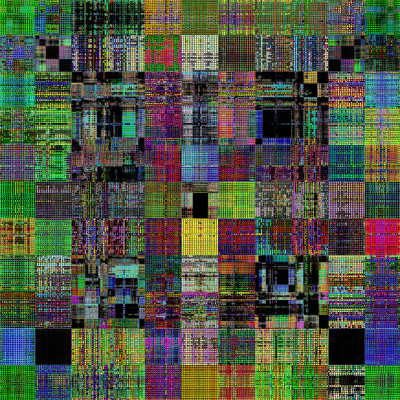 抽象数字分形，glitch艺术背景图像插图。