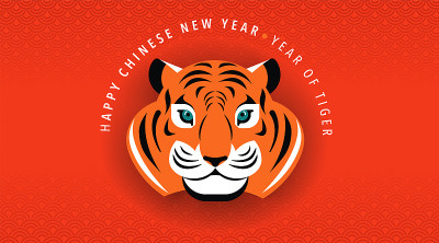 2022年中国新年是虎年——中国十二生肖的象征