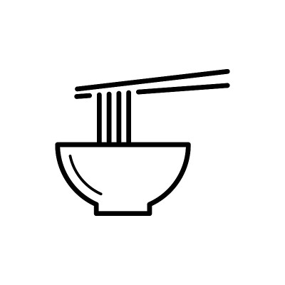 面条图标矢量插图模板设计流行
